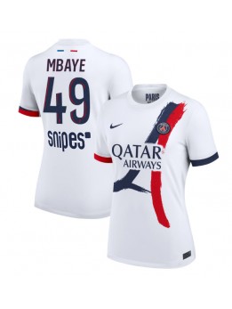 Zenske Futbalové oblečenie Paris Saint-Germain Ibrahim Mbaye #49 2025-26 Krátky Rukáv - Preč Zenske Futbalové oblečenie Paris Saint-Germain Ibrahim Mbaye #49 2025-26 Krátky Rukáv - Preč